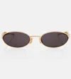 BOTTEGA VENETA SARDINE OVAL SUNGLASSES