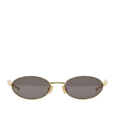 Bottega Veneta 'sardine' Oval Sunglasses In Metallic