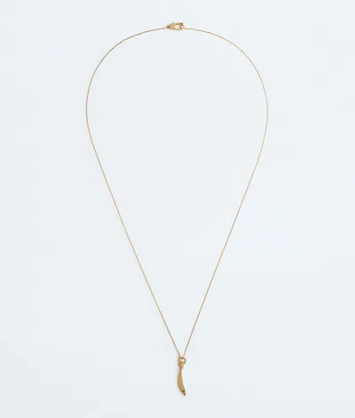 Bottega Veneta Sardine Long Pendant Necklace In Gold