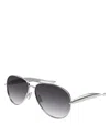 Bottega Veneta Bv1305s Linea Unapologetic 008 Silver Grey Sunglasses In Silver