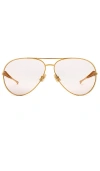 Bottega Veneta Sardine Pilot Sunglasses In 金色