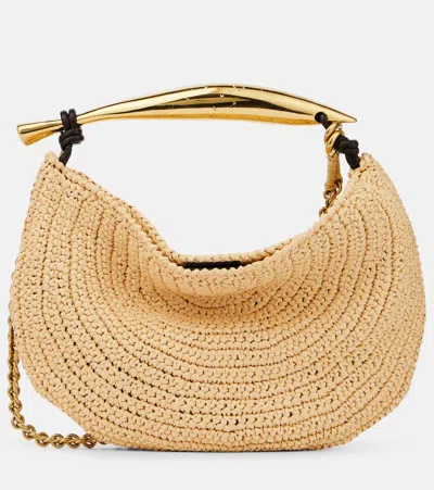Bottega Veneta Sardine Chain Raffia-effect Tote Bag In Neutrals