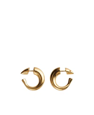 Bottega Veneta Sardine Hoop Earrings In Gold