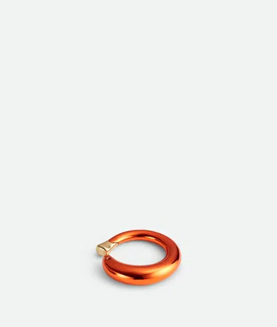 Bottega Veneta Sardine Ring In Orange
