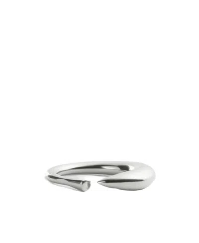 Bottega Veneta Sardine Shaped Ring In White