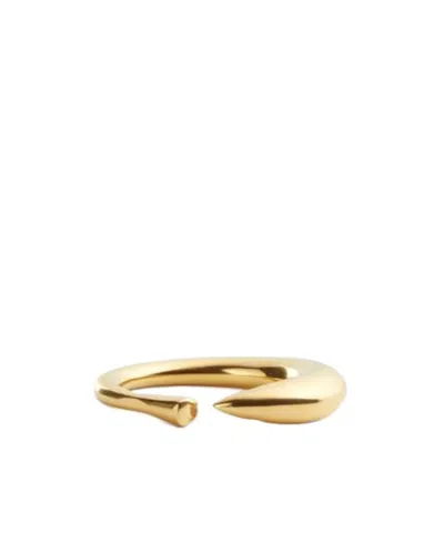 Bottega Veneta Sardine Shaped Ring In Yellow