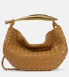Bottega Veneta Sardine Medium Leather Shoulder Bag In Brown