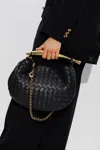Bottega Veneta Sardine Small Intrecciato Leather Shoulder Bag In Navy Blue