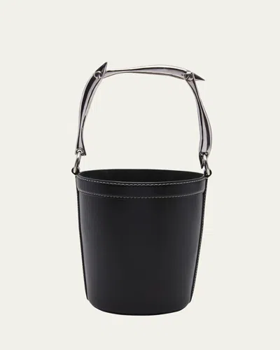 Bottega Veneta Sardine Stitch Leather Bucket Bag In Black
