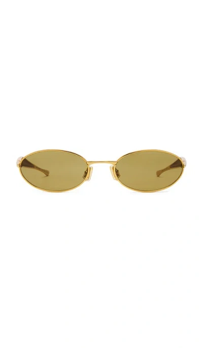 Bottega Veneta Sardine Sunglasses In Green