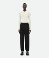Bottega Veneta Grain De Poudre Trousers In Black