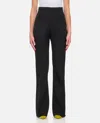 Bottega Veneta Sartorial Wool Twill Flared Pants In Black