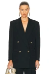 Bottega Veneta Sartorial Wool Twill Jacket In Black