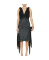 Bottega Veneta Fluid Silk Sleeveless Midi Dress In Black