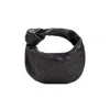Bottega Veneta Womens Black-gold Mini Jodie Intrecciato Leather Top-handle Bag In Black