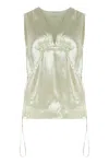 Bottega Veneta Satin Blouse In Metallic