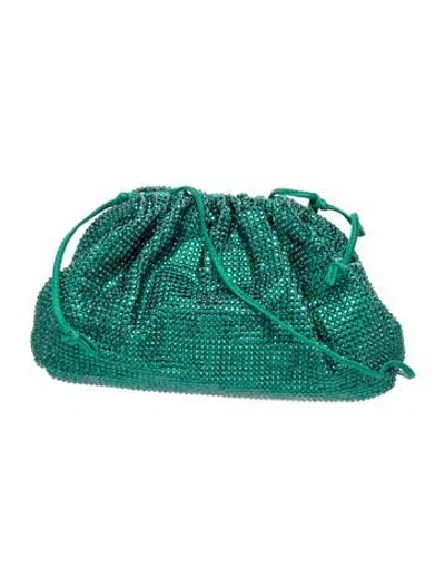 Pre-owned Bottega Veneta Satin Mini Pouch Mini In Green