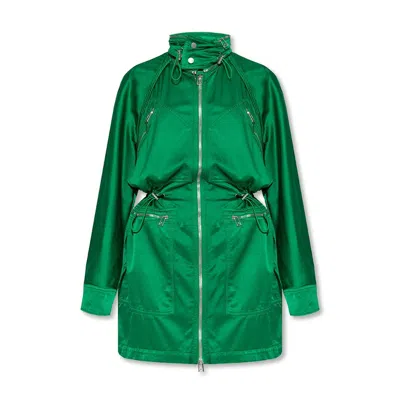 Bottega Veneta Satin Parka In Black