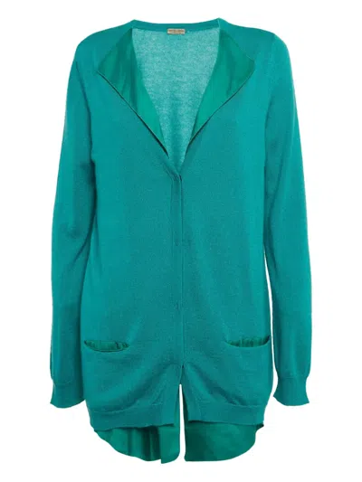 Pre-owned Bottega Veneta Satin-trim Cardigan