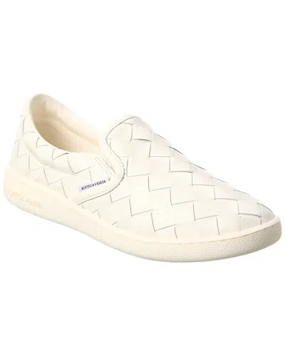 Bottega Veneta Sawyer Intrecciato Leather Low-top Sneakers In White