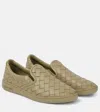 Bottega Veneta Sawyer Intrecciato Leather Slip-on Sneakers In Beige