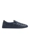 Bottega Veneta Sawyer Knitted Pattern Sneakers In Black