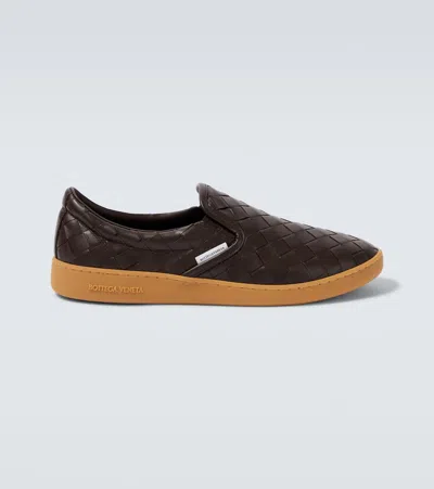 BOTTEGA VENETA SAWYER INTRECCIATO LEATHER SLIP-ON SHOES