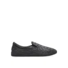 Bottega Veneta Sawyer Blue Slip-on Sneakers With Logo Detail And Intreccio Motif In Leather Man