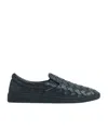 Bottega Veneta Sawyer Braided Slip On Sneakers Shoes In Black