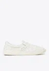 Bottega Veneta Intrecciato Leather Low-top Sneakers In White