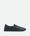 Bottega Veneta Sawyer Braided Slip On Sneakers Shoes In Shadow