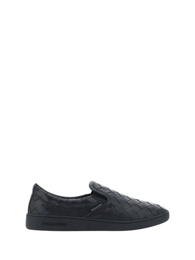 Bottega Veneta Black Calf Leather Sawyer Slip On Sneaker