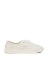 Bottega Veneta White Slip-on Sneakers With Intreccio Motif In Leather Man