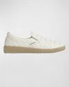 Bottega Veneta Sawyer Woven Leather Slip-on Sneakers In White