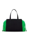 Bottega Veneta Sbagliato Drawstring Tote In Black  Grass & Silver