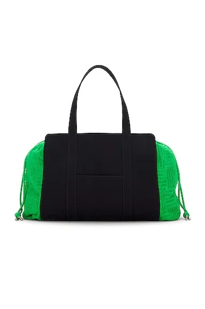 Bottega Veneta Sbagliato Drawstring Tote In Black  Grass & Silver