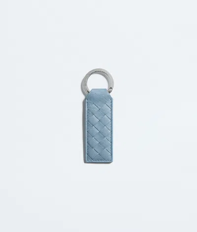Bottega Veneta Woven Mycelium Key Ring In Blue