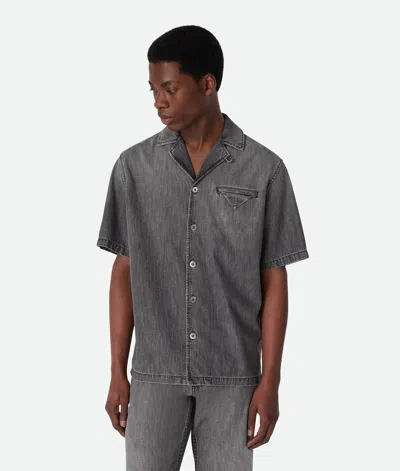 Bottega Veneta Schwarzes Vintage-jeanshemd In Gray