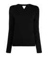 Bottega Veneta Scoop Neck Cashmere Jumper In Black