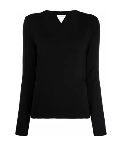 Bottega Veneta Scoop Neck Cashmere Jumper In Black