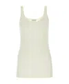 Bottega Veneta Ribbed Wool Sleeveless Top In White