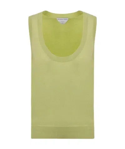 Bottega Veneta Scoop Neck Knitted Top In Animal Print