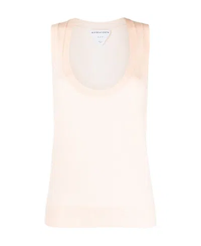 Bottega Veneta Scoop-neck Knitted Top In White