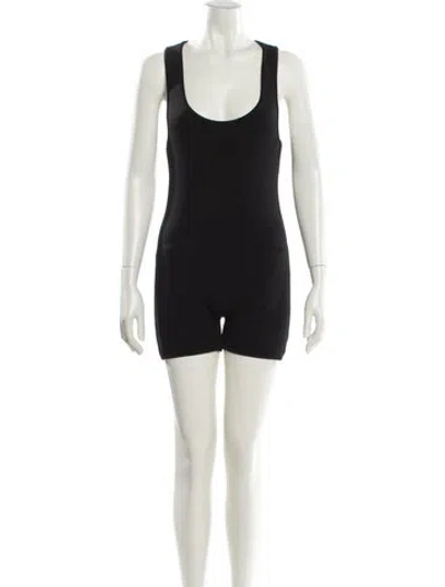 Pre-owned Bottega Veneta Scoop Neck Romper In Black