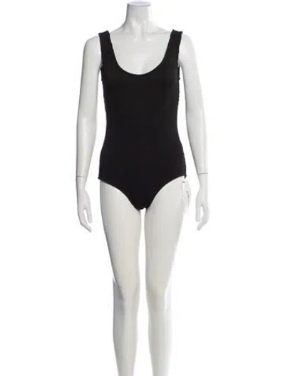 Pre-owned Bottega Veneta Scoop Neck Sleeveless Bodysuit In Black