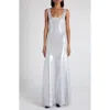 Bottega Veneta Scoop Neck Sleeveless Sequin Gown In Silver