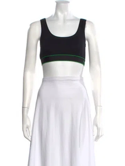 Pre-owned Bottega Veneta Scoop Neck Sleeveless Sports Bra In Black