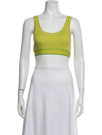 Pre-owned Bottega Veneta Scoop Neck Sleeveless Sports Bra W/ Tags In Green