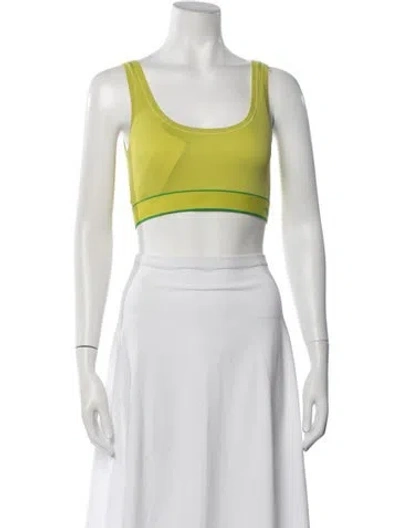 Pre-owned Bottega Veneta Scoop Neck Sleeveless Sports Bra W/ Tags In Yellow