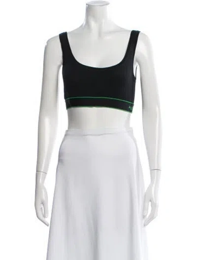 Pre-owned Bottega Veneta Scoop Neck Sleeveless Sports Bra In White